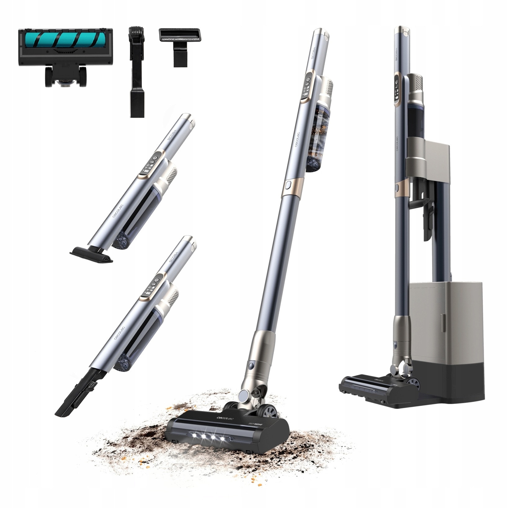 Aspirator vertical Scoba 2100 Station, 210W, 20kPa, fara fir, 1.55kg, cu statie de auto-impuscare