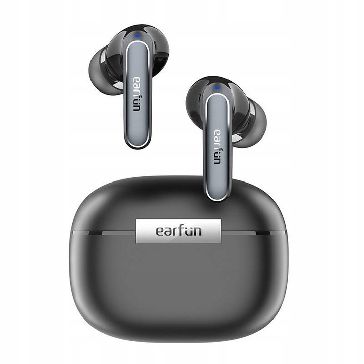 Casti wireless EarFun Air2, 10mm, Bluetooth 5.3, IPX7, negru