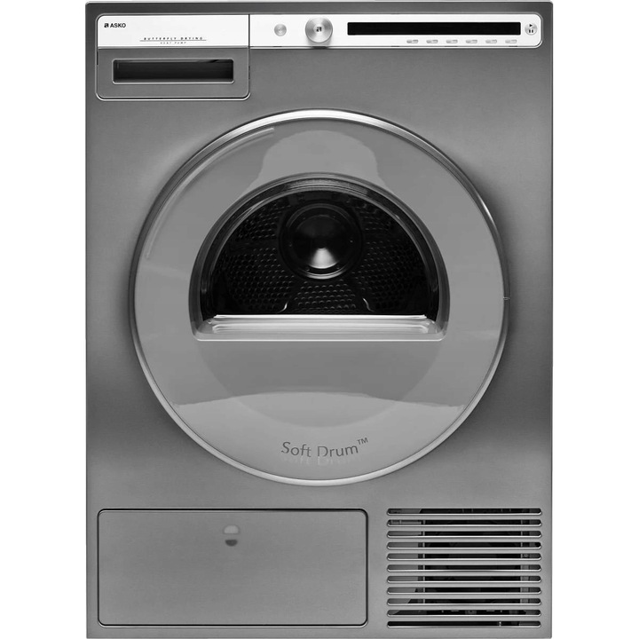 Сушилня за дрехи ASKO Logic, 8кг, система за сушене с термопомпа, сива, 65.4x59.5x85см