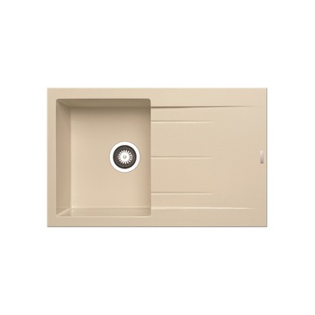 Chiuveta bucatarie Pyramis ALAZIA, 790x500mm, adancime 200mm, reversibila, montare pe blat, Pyragranite Mocha Chiuveta bucatarie Pyramis ALAZIA, 790x500mm, adancime 200mm, reversibila, montare pe blat, Pyragranite Mocha