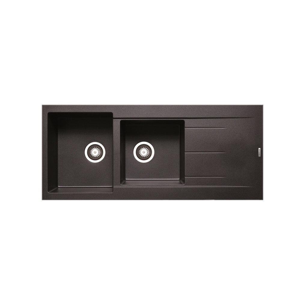 Chiuveta bucatarie Pyramis ALAZIA, 1160x500mm, adancime 200mm, reversibila, montare pe blat, Pyragranite Carbon