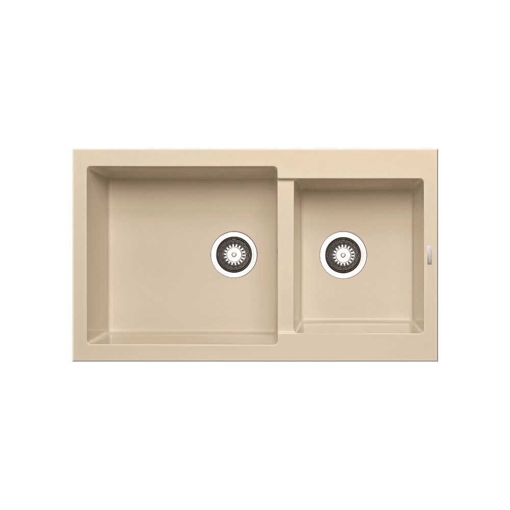 Chiuveta bucatarie Pyramis ALAZIA, 860x500mm, adancime 200mm, montare pe blat, Pyragranite Mocha