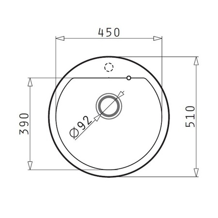 Chiuveta bucatarie Pyramis ALAZIA, 510mm, adancime 200mm, montare pe blat, Pyragranite Beige