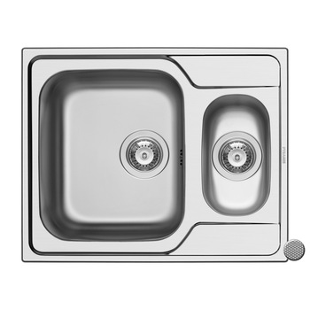 Chiuveta bucatarie Pyramis ATHENA, 620x500mm, adancime 165mm, reversibila, montare pe blat, finisaj anticalcar Chiuveta bucatarie Pyramis ATHENA, 620x500mm, adancime 165mm, reversibila, montare pe blat, finisaj anticalcar