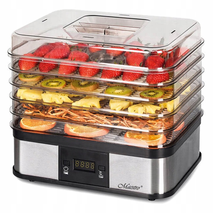 Deshidrator Maestro MR-767, 5 site 24x31,5cm, 245W, negru, 32x25x28,5cm