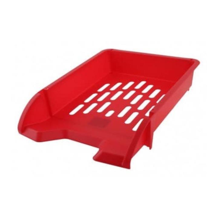 Хоризонтална поставка за документи ECADA, червена