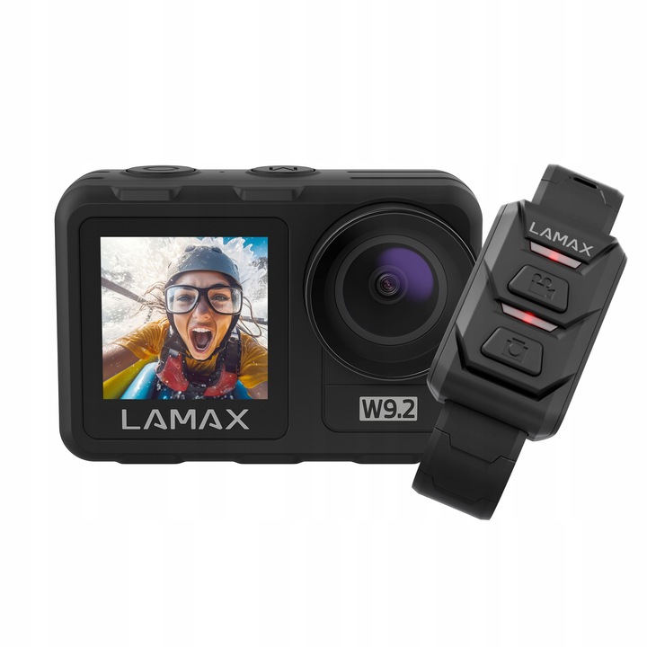 Екшън камера LAMAX W9.2, 20MP, 4K, водоустойчива, аксесоари, черна