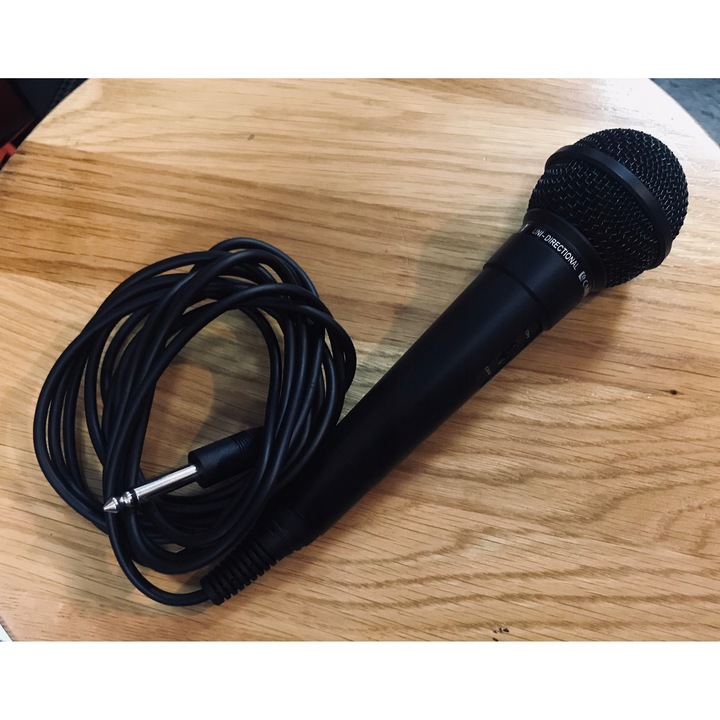 Mikrofon dinamic Carol GS-35, negru, cu cablu integrat de 3.08m