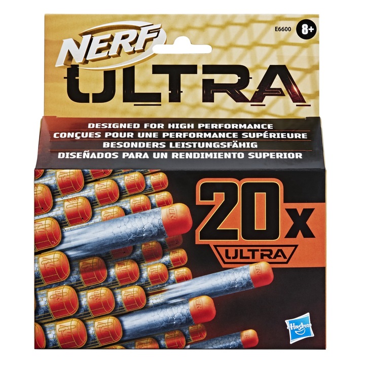 Set de 20 săgeți Nerf Ultra, Hasbro, spumă, tehnologie Aerofin