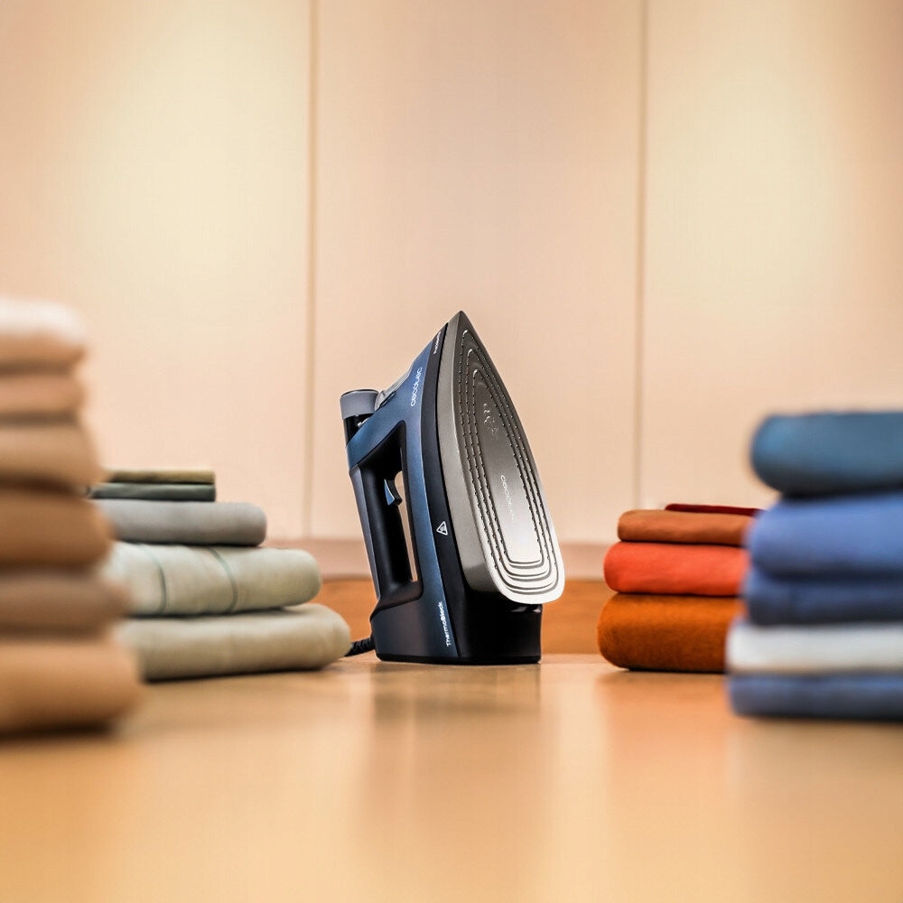 Fier de calcat Cecotec IronHero 3000, 3000W, Turbo Slide Plus, abur continuu 80g/min, negru-albastru-argintiu