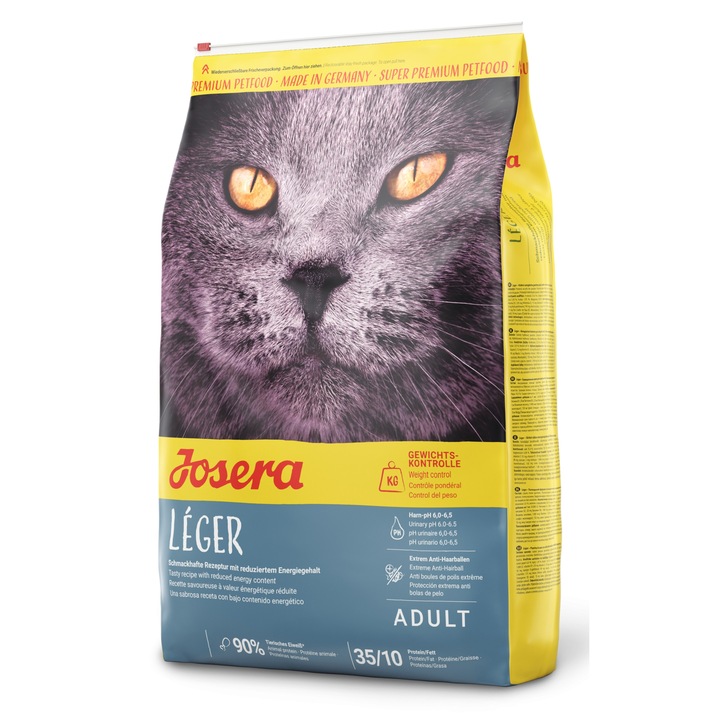 Храна за котки, Josera LEGER, 10кг, с фибри, за котки с тенденция към затлъстяване
