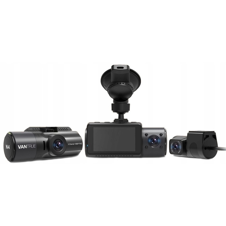 Видеорекордер Vantrue N4 3CH, 3 канала, 1440P, 256GB, пълен комплект