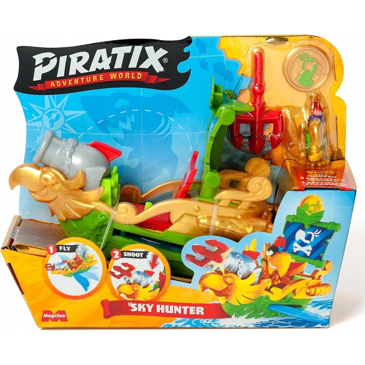 Фигурка Piratix, Magicbox, Sky Hunter, 1 ексклузивна фигурка, многоцветна, 30x45см