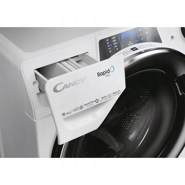 Masina de spalat Candy RPW41066BWMBC-S, 10 kg, 6 kg, alb, 58x60x85cm