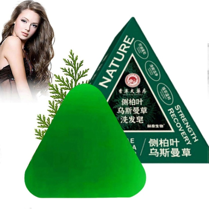 Sampon solid pentru par, forma triunghiulara, 80g