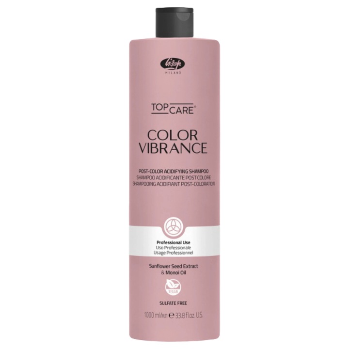 Шампоан Lisap Milano Top Care Color Vibrance, за боядисана коса, 1000 мл