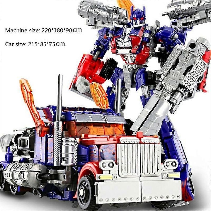 Figurina de actiune Transformers Optimus, 18cm, PVC, set de jucarii robot.