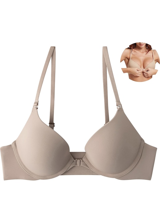 Sutien Clasic Dama Inchidere Frontala Sexy Fara Cusaturi Fara Sarma, Bej