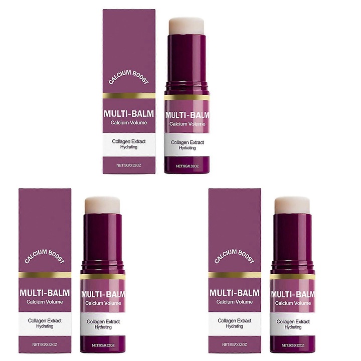 Balzsam többfunkciós arcra, 3 darab, Cemenrete, kalciummal, 2.5x10cm