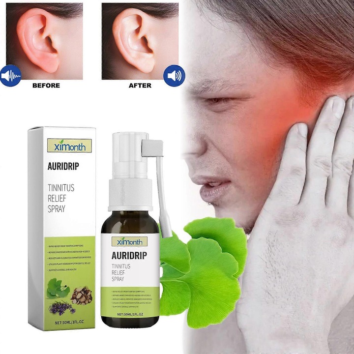 Spray pentru ameliorarea tinitusului, Ximonth, formula naturala, aplicator precis, portabil