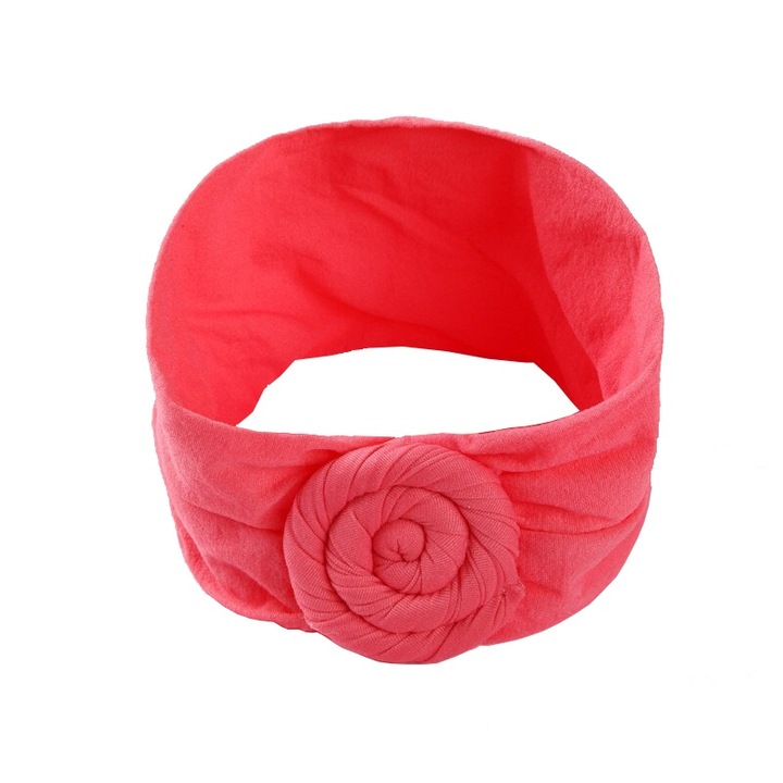 Bentita pentru fete model melc roz inchis