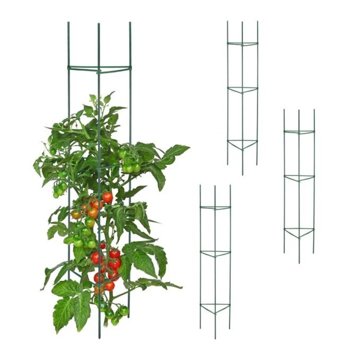 Set spalier B2X 4 suporturi pentru catarare plante, metal și plastic, 92, 5x8, 9x7, 1cm