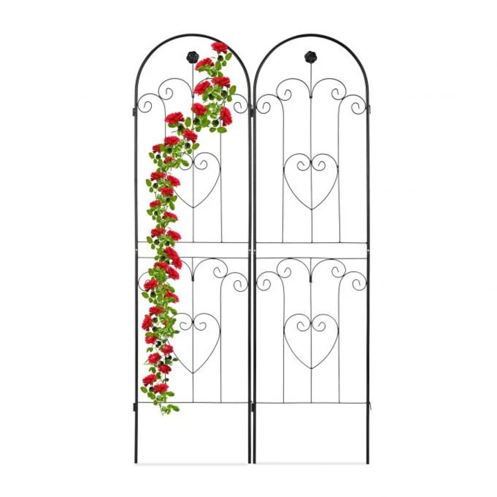 2 db-os B2X fém rács készlet futónövényekhez, 97x55x6,7 cm, dekoratív