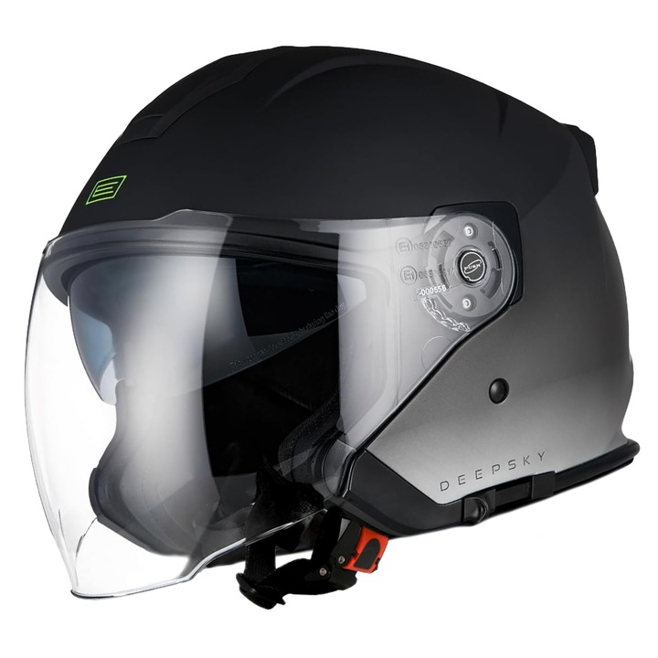 Casca moto semi-integrala, Origine Palio 2.0 DeepSky, culoare negru/titan mat, marime XXL