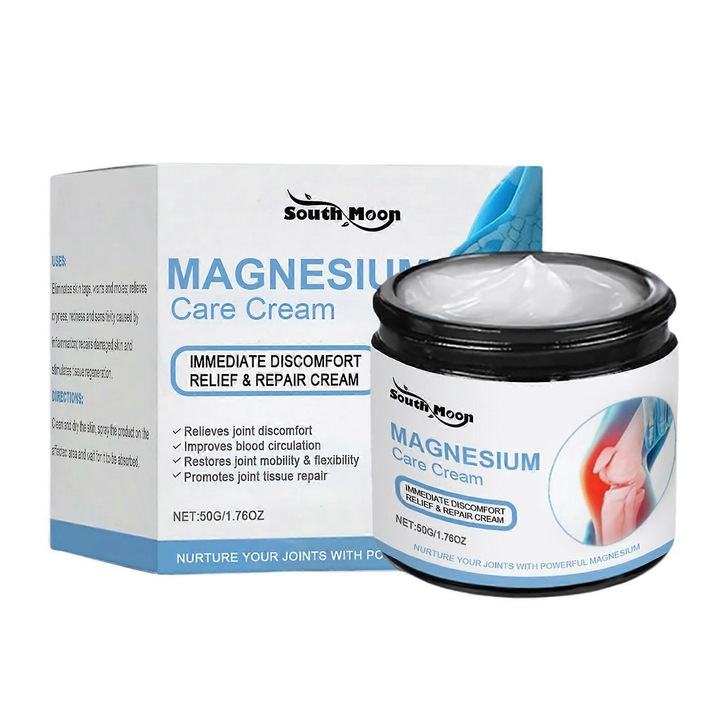 Crema cu magneziu pentru ameliorarea durerii, South Moon, Non-grasa, Fara miros