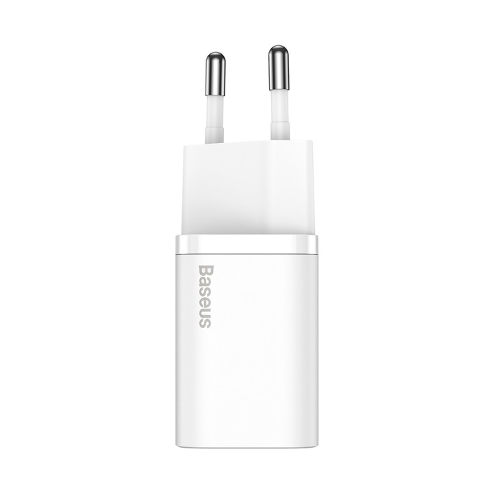 Baseus 20W Fali töltő, 1x USB-C, Fehér, 3A