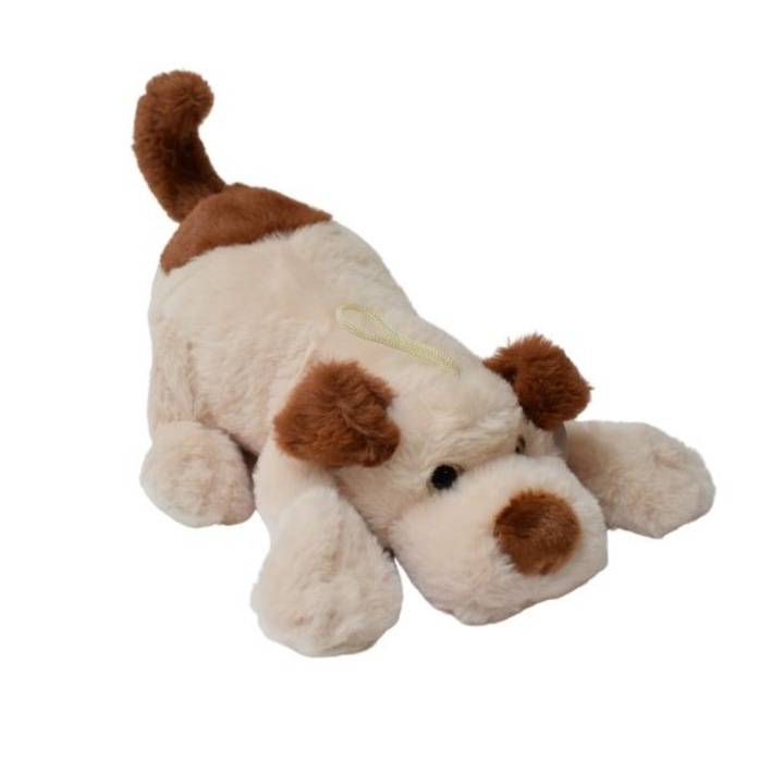 Jucarie, Catelus, Mare, 45 cm, 0, 1 kg, Fosforescenta, Sigura pentru copii, Moale, Perfecta ca si cadou, Pentru fete, Culoare: Bej-Maro, Contine: 1 bucata, Material: Plus