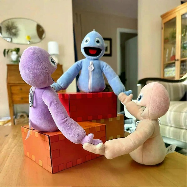 Комплект от 3 плюшени играчки Yeeps: Криеница, многоцветен, декорация за стая