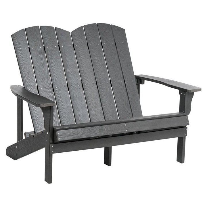 Kerti pad Adirondack 125 cm Sötétszürke