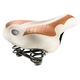 Șa de bicicletă Selle Montegrappa KOSMOS XC2008V cu Spumă cu Memorie și arc dublu, de damă, piele sintetică, culoare crem maro