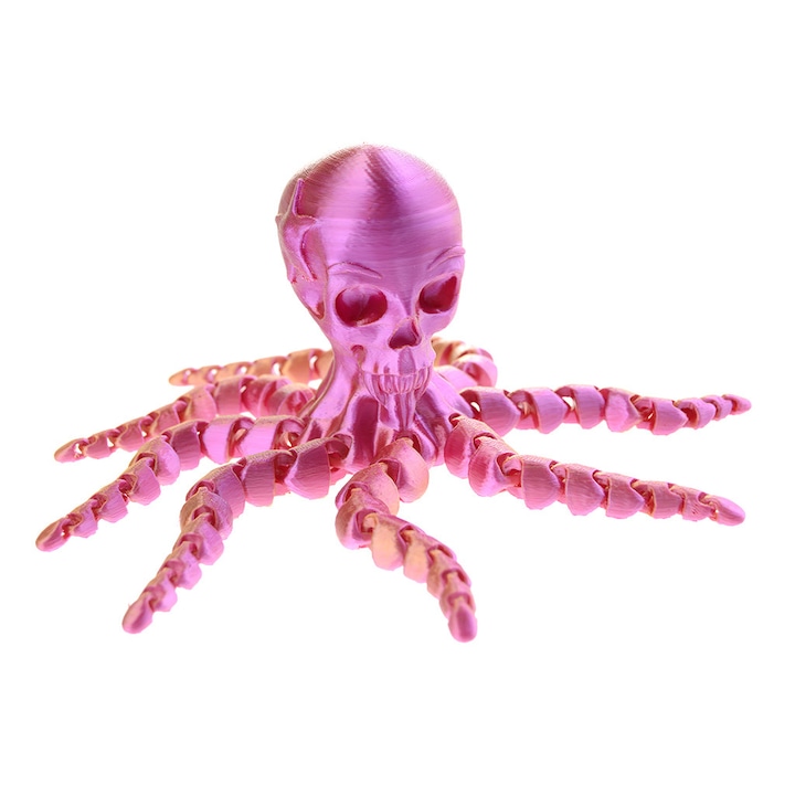Caracatita 3D, imbinari prin clipsare, Plastic, 13x7 cm