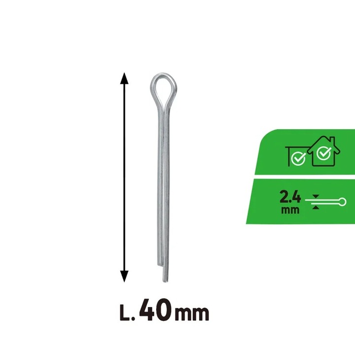 Set 10 Buc Agrafa Dreapta Otel Zincat Ø2.4x40mm Cui Spintecat Shopiens®