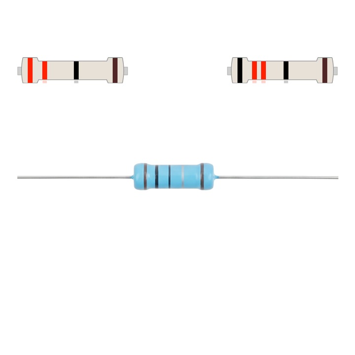 Rezistor 22 Ohm 1% toleranta precizie putere 3W 22R 5x16mm metalizat