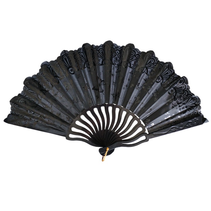 Дамско ветрило, 23x42cm, Черно