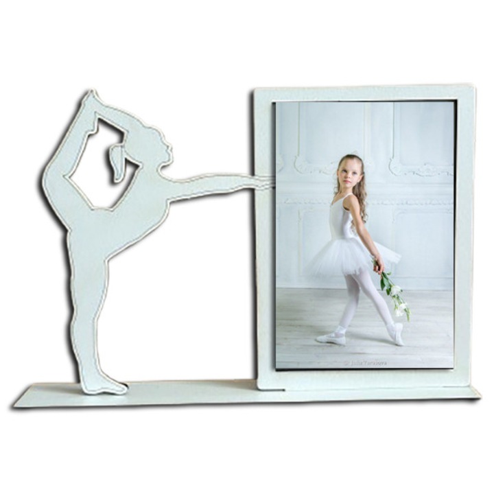 Rama foto Dansatoare Artemis Gift, de birou, foto 10x15 cm, alb