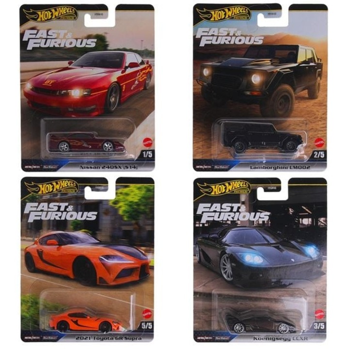 Играчка количка, Hot Wheels, Бързи и яростни, ръчна, многоцветна, 7 години