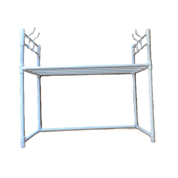 Raft multifunctional din metal și plastic, suport pentru cuptorul cu microunde, design stabil, 60x30x70cm