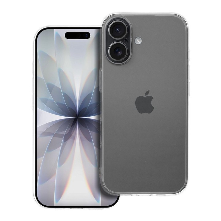 Husa telefon din silicon compatibilă cu iPhone 17, groasă, transparentă, cu protecție pentru cameră, 2 mm, Clear Case