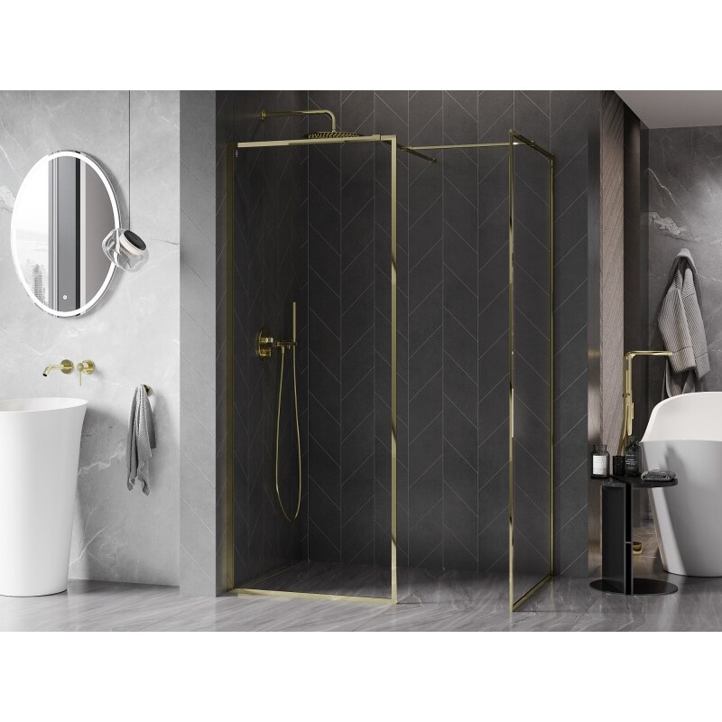 Mexen Kioto-F panou de dus Walk-in cu rama 85 x 70 cm, transparent
