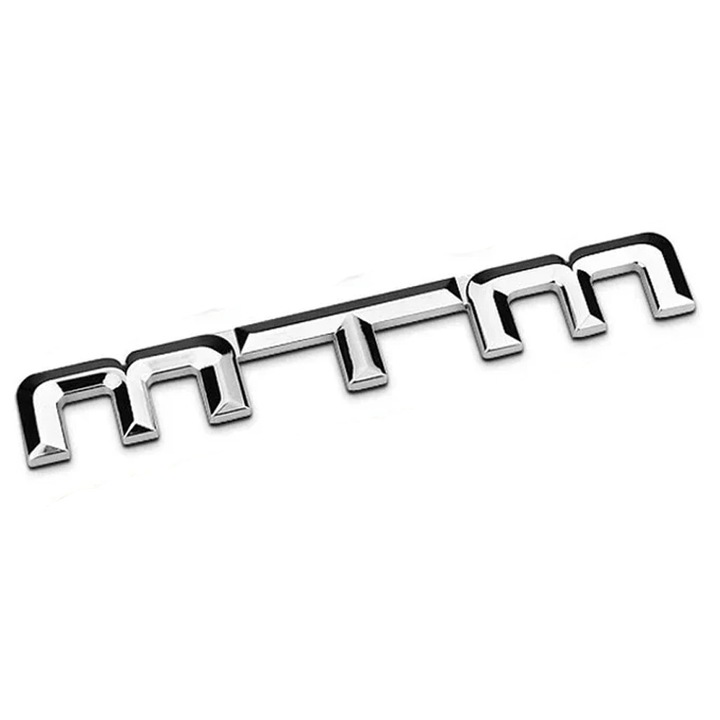 Emblemă portbagaj PBauto, Pentru Audi Audi MTM A3, A4, A5, A6, A7, A8, Q3, Q5, Q7, 15, 8 cm, Crom