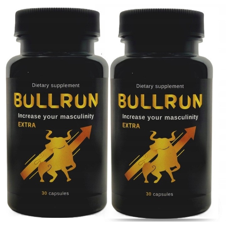 BULLRUN Tribulus (királydinnye) – étrend-kiegészítő férfiaknak, 2×30 kapszula