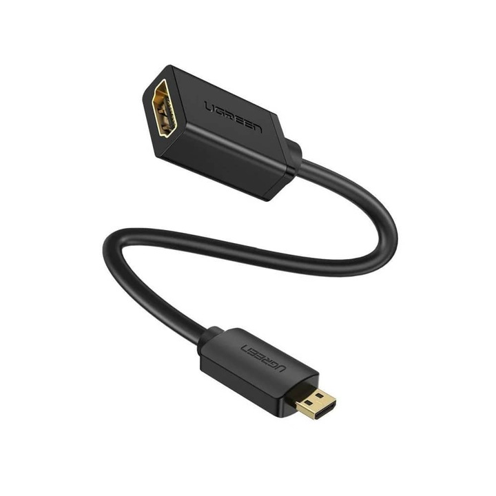 Кабел UGREEN HDMI /ж/ - micro HDMI /м/, 0.20m. 4K, черен