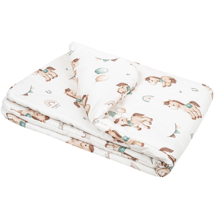 Babaágy, Bonjour Cherie, 65x75 cm, pamut, antiallergén, többszínű