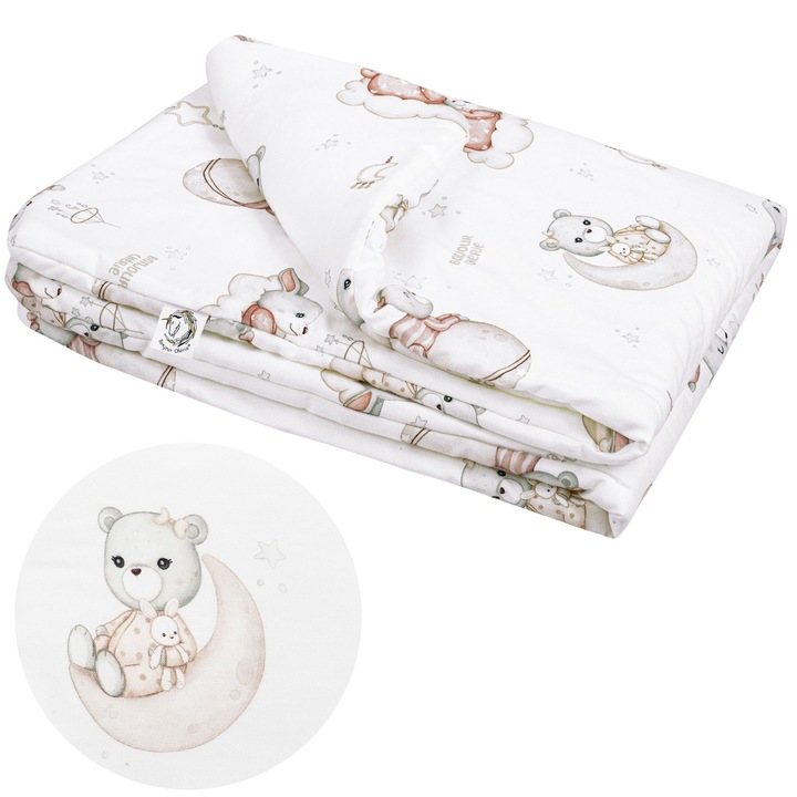 Baba takaró, Bonjour Cherie, pamut, 65x75 cm, antiallergén, 0-6 hónapos korig