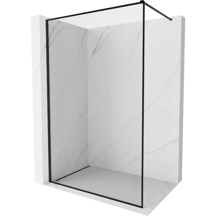 Mexen Kioto-F perete de dus Walk-in cu rama 90 x 202 cm, transparent 8 mm, negru - 800-090-104-70-00