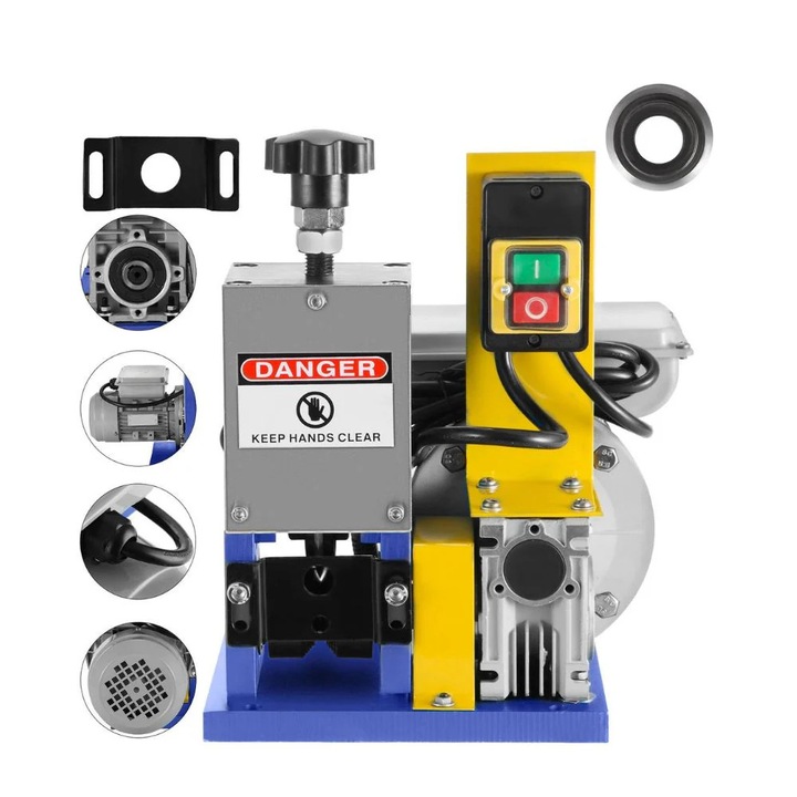 Elektromos kábelcsupaszító gép, automata kábelcsupaszító, 1,5-25 mm, 220 V, ezüst